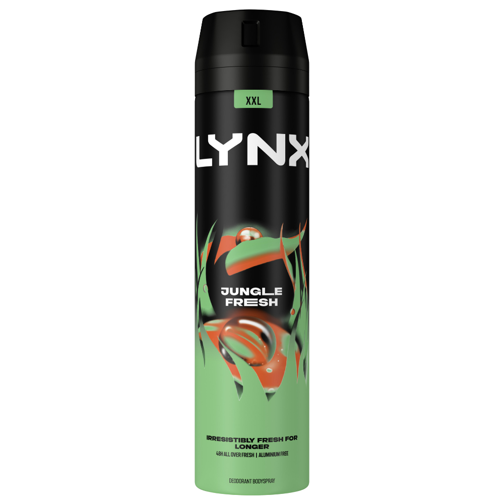 Lynx XXL Jungle Fresh 48h Palm Leaves & Amber Deodorant Body Spray 250ml