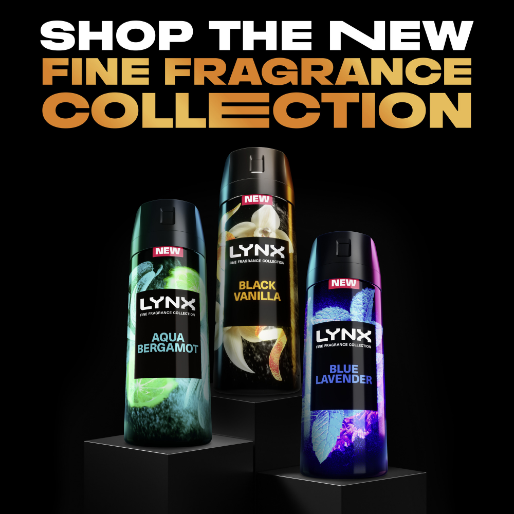 Lynx Fine Fragrance Collection Body Wash For Men Black Vanilla, Pack Of 6, Premium Shower Gel Infused With Essential Oils That Gives You 12 Hours Of Freshness, 400 Ml