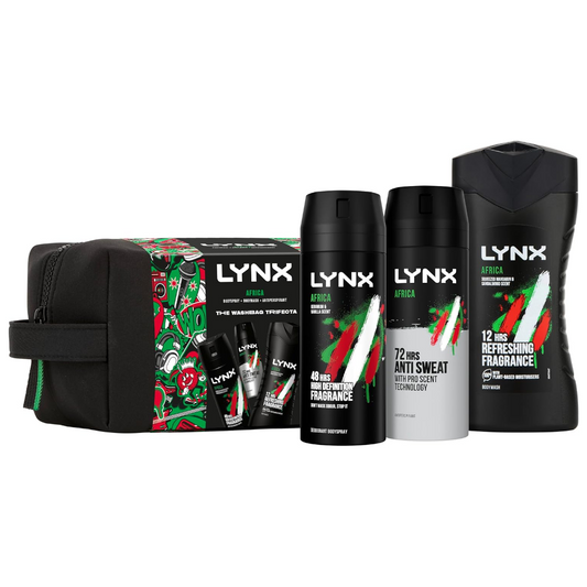 Lynx Africa Body Care & Washbag Gift Set