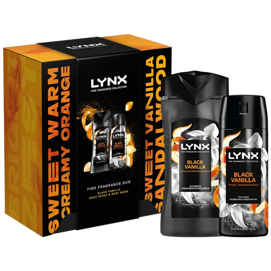 Lynx Fine Fragrance Black Vanilla Body Care Duo Gift Set