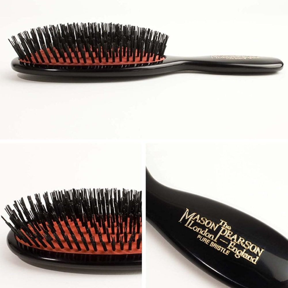 Mason Pearson Pocket Boar Bristle Hairbrush Dark Ruby B4 – Justmylook