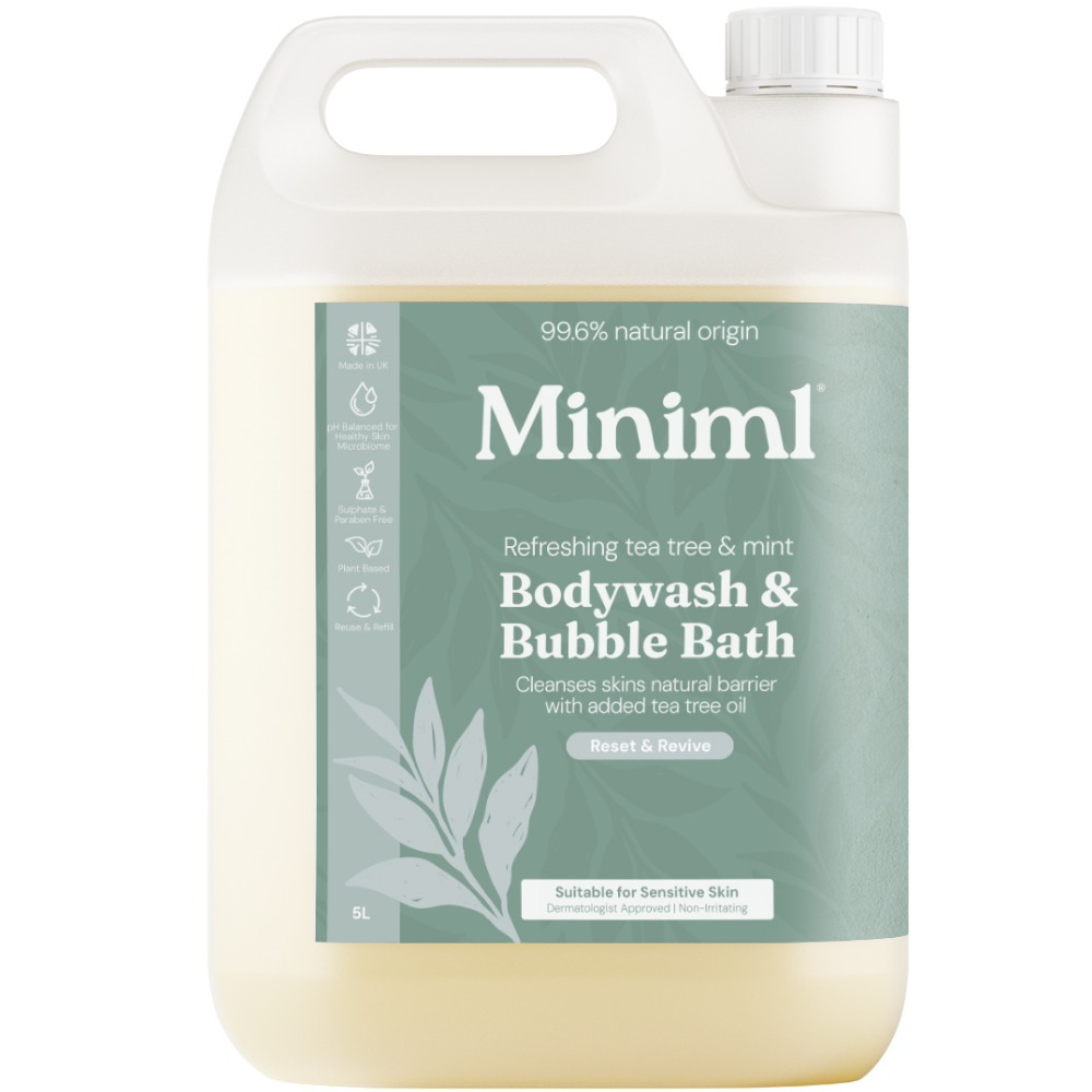 Miniml Eco-Friendly Body Wash & Bubble Bath Tea Tree + Mint 5000ml