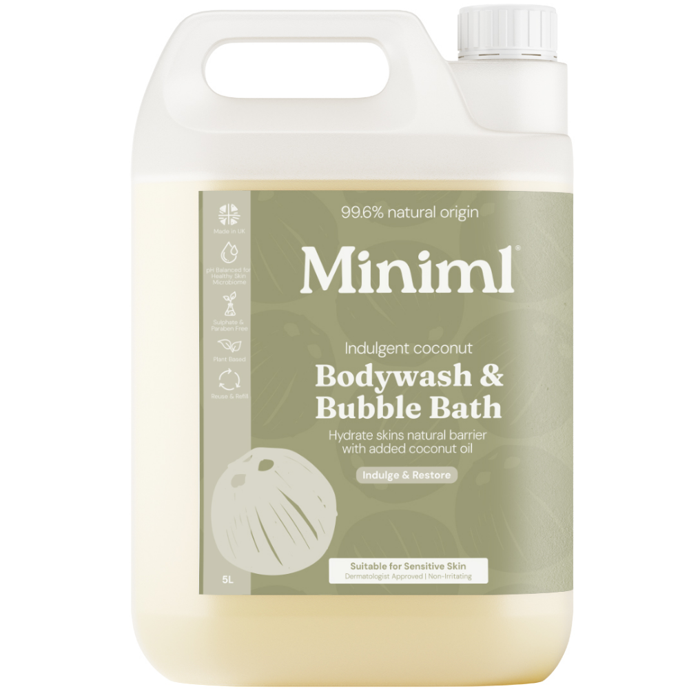 Miniml Eco-Friendly Body Wash & Bubble Bath Nourishing Coconut 5000ml