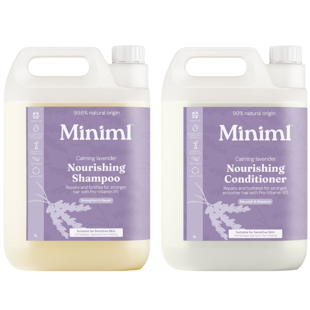 Miniml Eco Friendly Nourish & Repair Lavender & Chamomile Shampoo & Conditioner Twin 2 x 5000ml