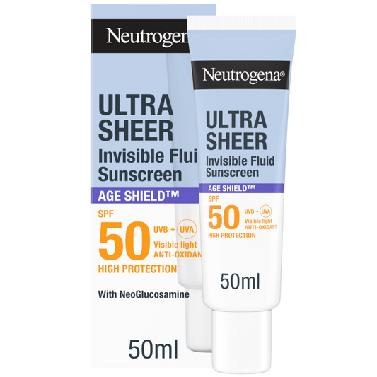 Neutrogena Ultra Sheer Invisible Age Shield Fluid Sunscreen SPF50 50ml