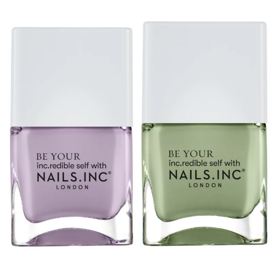 Nails Inc. Matcha Mood Caffeine-Fuelled Nail Polish Duo 2 x 14ml