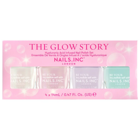 Nails Inc. The Glow Story Hyaluronic Acid Infused Nail Polish Set 4 x 14ml