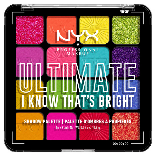 NYX Professional Makeup Ultimate 16 Colour Eyeshadow Palette I Know That's Bright