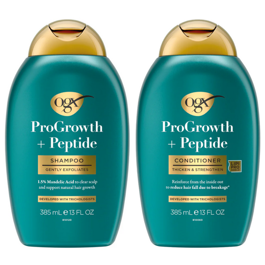 OGX ProGrowth + Peptide Shampoo & Conditioner Twin 2 x 385ml