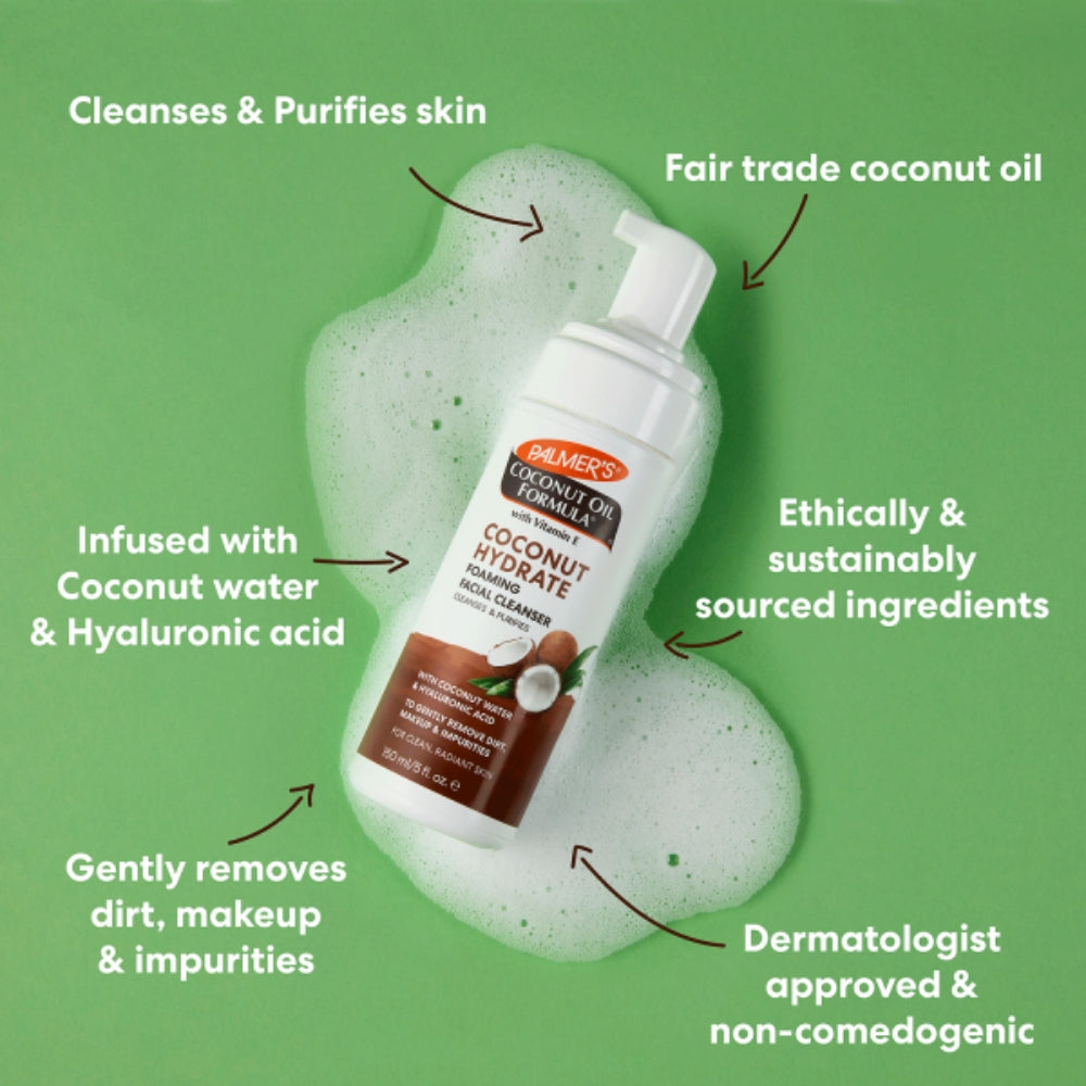 palmer's coconut oil co wash Palmer's Coconut Hydrate Foaming Facial Cleanser 155ml – Justmylook