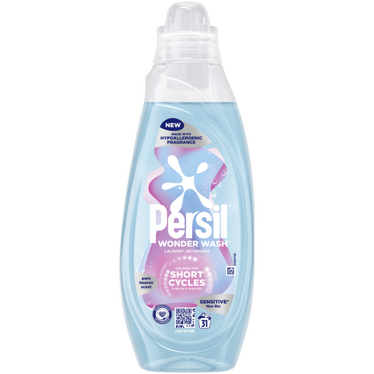 Persil Wonder Wash Pure Heaven Scent Sensitive Non-Bio Liquid Laundry Detergent 31 Washes 837ml
