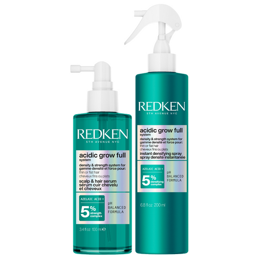 Redken Acidic Grow Full System Hair Serum 100ml & Instant Densifying Spray 190ml Twin