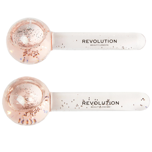 Revolution Skincare Pink Glitter Ice Globes Pack of 2