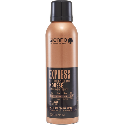 Sienna X Q10 Express Tinted Self Tan Mousse 200ml