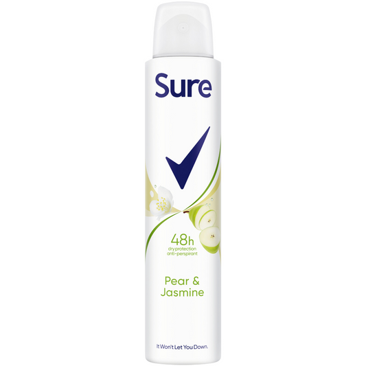 Sure 48h Pear & Jasmine Anti-Perspirant Deodorant Spray 200ml