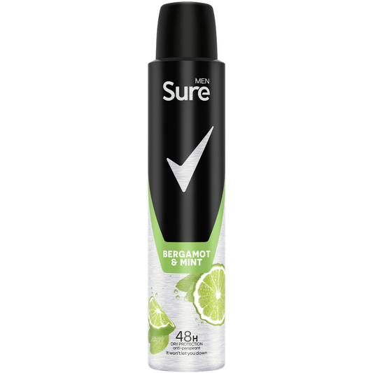 Sure Men 48h Bergamot & Mint Anti-Perspirant Deodorant Spray 200ml