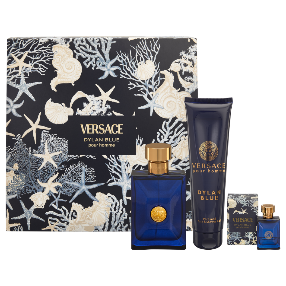 Versace Dylan Blue Pour Homme Eau De Toilette Gift Set 100ml