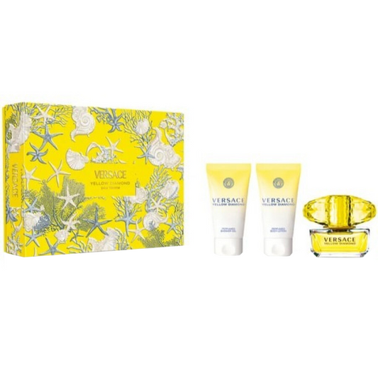 Versace Yellow Diamond Eau De Toilette Gift Set 50ml