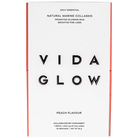 Vida Glow Natural Marine Collagen Supplement Peach Sachets x30