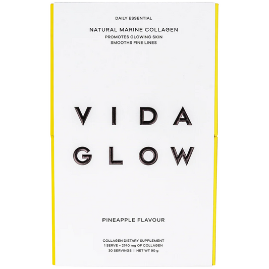 Vida Glow Natural Marine Collagen Supplement Pineapple Sachets x30