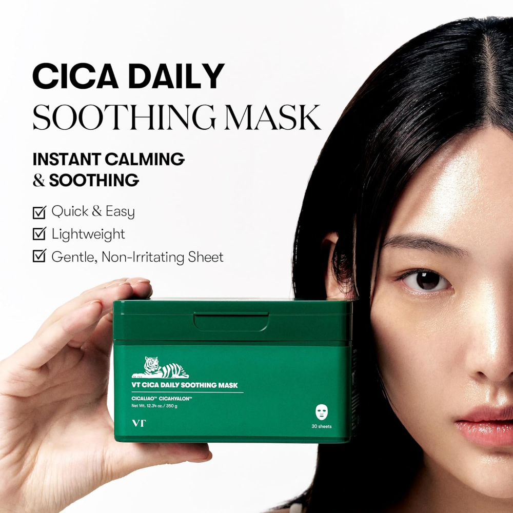 VT Cosmetics Cica Daily Soothing Sheet Mask 30 Sheets – Justmylook