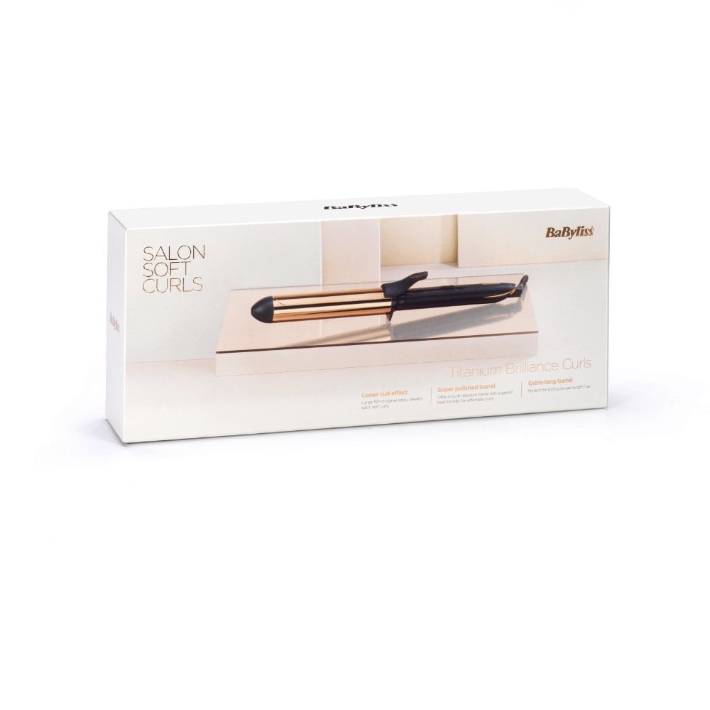 BaByliss Titanium Brilliance Curls Tong 32mm Rose Gold 2357U
