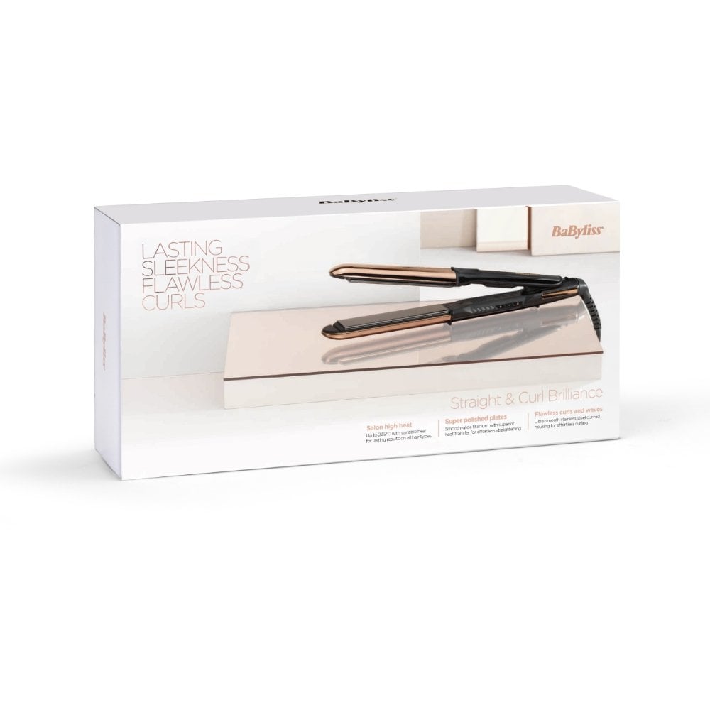 BaByliss Titanium Brilliance Straight Curl Hair Straightener