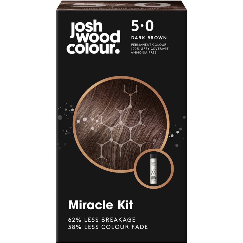 Josh Wood Colour 5.0 Dark Brown Colour Miracle Permanent Colour Kit ...