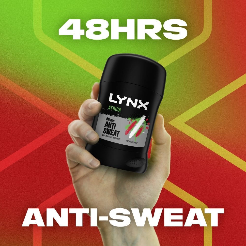 Lynx Africa 48h Anti-Perspirant Deodorant Stick 50ml – Justmylook