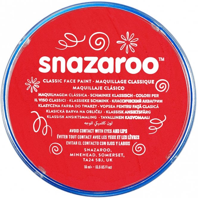 Snazaroo Classic Face Paint 18ml - Bright Red