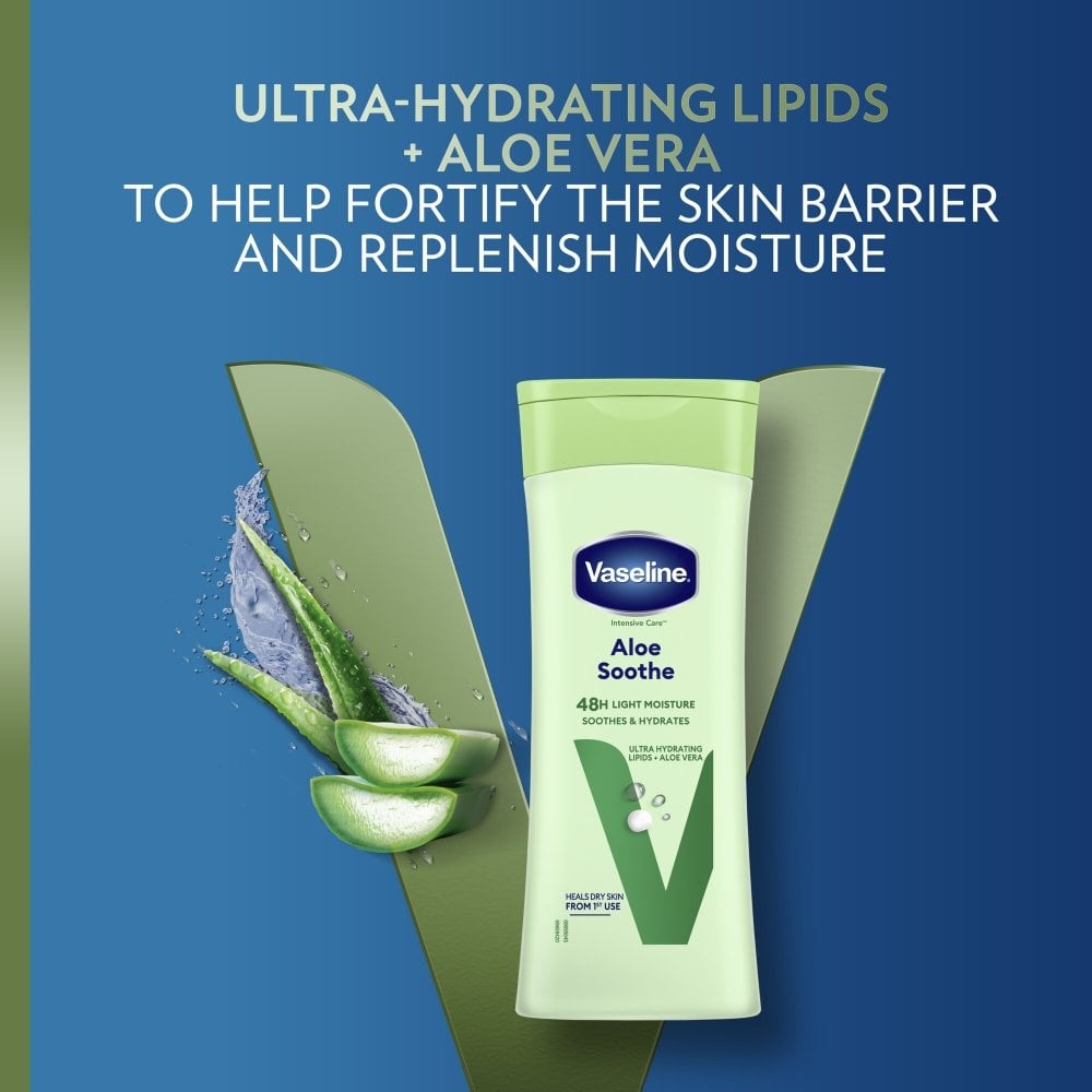 Vaseline Intensive Care 48h Light Moisture Aloe Soothe Body Lotion 400 –  Justmylook