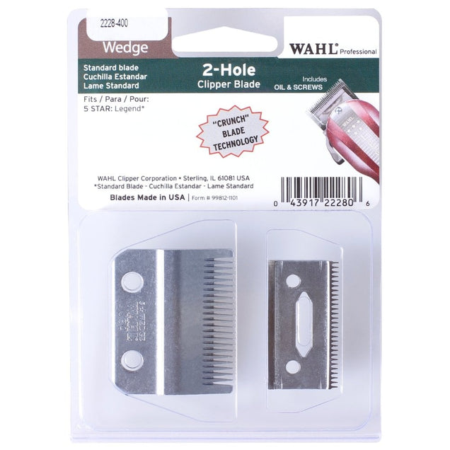 Wahl Replacement Wedge Shaped 2Hole Legend Blade Set 2228400 0.8 3