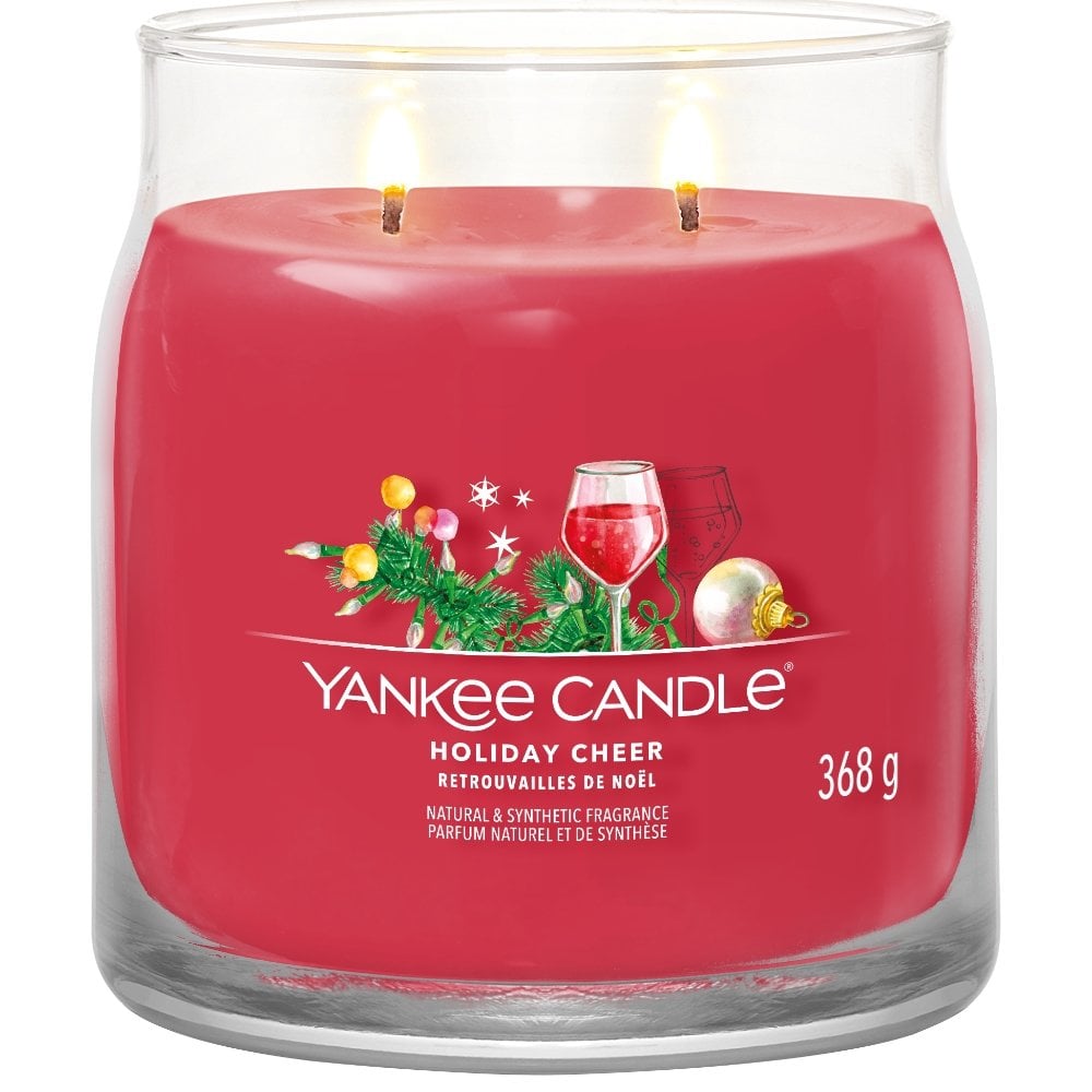 Yankee Candle Holiday Cheer Medium Signature Jar Candle Justmylook